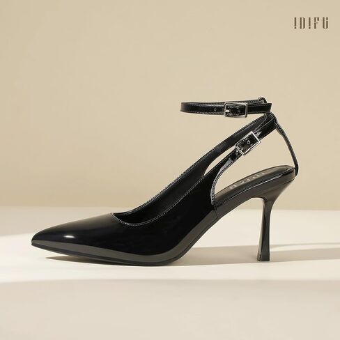 IDIFU Slingback Heels for Women Pumps Closed Toe High Stiletto Heels Pointed Toe Ankle Strap Dress Shoes Wedding Prom Bridal Party Work Fashion Sexy Comfortable Pumps in Saudi Arabia