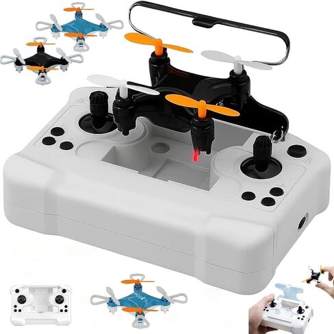 طائرة بدون طيار صغيرة لجميع الأعمار، مع رحلات طيران سهلة وحيل 360 درجة، طائرة مثالية للمبتدئين مع واقيات للمروحة، لعبة أضواء LED عن بعد، أفضل هدية لعيد الميلاد (أسود) in Kuwait