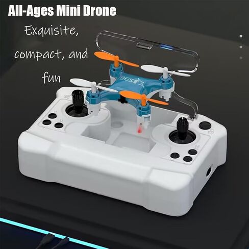 طائرة بدون طيار صغيرة لجميع الأعمار، مع رحلات طيران سهلة وحيل 360 درجة، طائرة مثالية للمبتدئين مع واقيات للمروحة، لعبة أضواء LED عن بعد، أفضل هدية لعيد الميلاد (أسود) in Kuwait