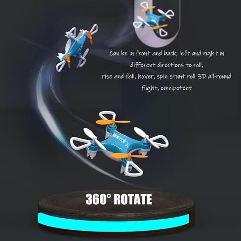 طائرة بدون طيار صغيرة لجميع الأعمار، مع رحلات طيران سهلة وحيل 360 درجة، طائرة مثالية للمبتدئين مع واقيات للمروحة، لعبة أضواء LED عن بعد، أفضل هدية لعيد الميلاد (أسود) in Kuwait