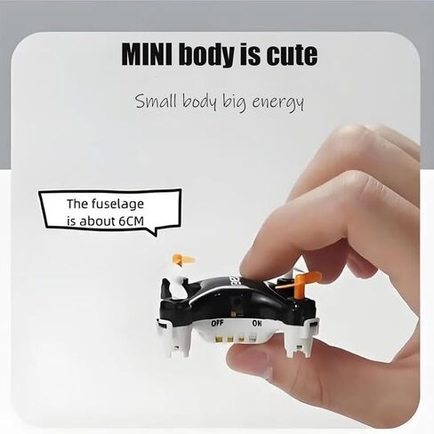 طائرة بدون طيار صغيرة لجميع الأعمار، مع رحلات طيران سهلة وحيل 360 درجة، طائرة مثالية للمبتدئين مع واقيات للمروحة، لعبة أضواء LED عن بعد، أفضل هدية لعيد الميلاد (أسود) in Kuwait