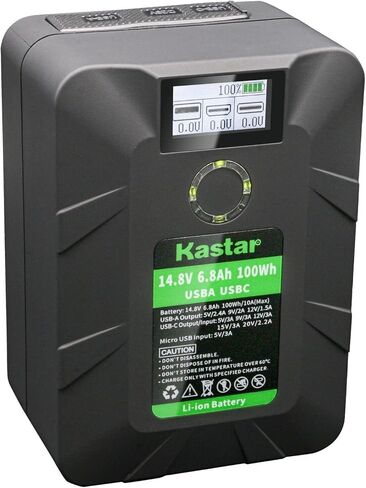 استبدال بطارية Kastar BP-Y100W V-Mount لـ.A FT-ONE-Opt Full 4K، لكاميرا FT-ONE Full 4K ذات معدل الإطار المتغير، وكاميرا إنتاج Aja Cion 4K/UHD و2K/HD ARRI in Saudi Arabia