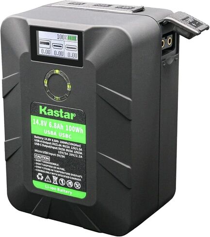 استبدال بطارية Kastar BP-Y100W V-Mount لـ.A FT-ONE-Opt Full 4K، لكاميرا FT-ONE Full 4K ذات معدل الإطار المتغير، وكاميرا إنتاج Aja Cion 4K/UHD و2K/HD ARRI in Saudi Arabia