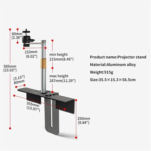Multifunctional Thickened Metal Base Aluminum Alloy Adjustable Track Movable Bracket in Saudi Arabia