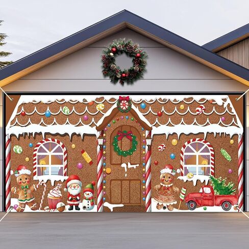 16x7ft Christmas Garage Door Banner Nativity Garage Door Covers Large Holy Nativity Stable Scene Christmas Backdrop Decorations for Winter Church Xmas Eve Holiday Outdoor Wall Decor(Religious) in Saudi Arabia