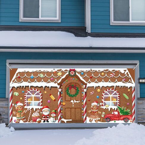 16x7ft Christmas Garage Door Banner Nativity Garage Door Covers Large Holy Nativity Stable Scene Christmas Backdrop Decorations for Winter Church Xmas Eve Holiday Outdoor Wall Decor(Religious) in Saudi Arabia