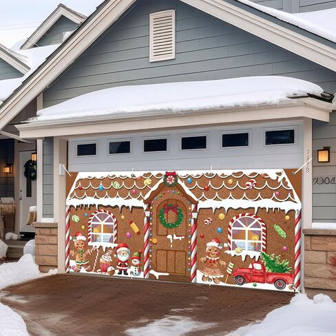 16x7ft Christmas Garage Door Banner Nativity Garage Door Covers Large Holy Nativity Stable Scene Christmas Backdrop Decorations for Winter Church Xmas Eve Holiday Outdoor Wall Decor(Religious) in Saudi Arabia