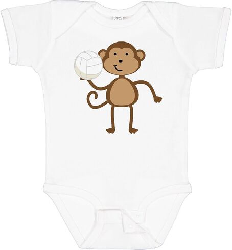 inktastic Volleyball Monkey Boy Baby Bodysuit in Saudi Arabia