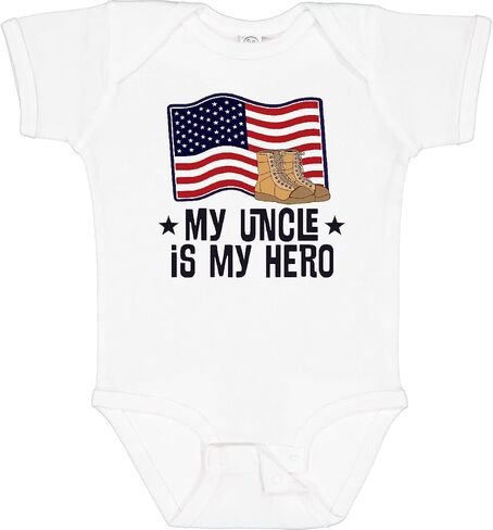inktastic My Uncle Is My Hero Military Nephew Baby Bodysuit in Saudi Arabia