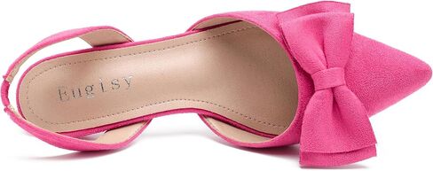 المرأة القوس Slingback الكعوب هريرة مضخات الانزلاق على مغلقة Pinted تو الكعب المنخفض D'Orsay فستان مريح أنيق أحذية حفلات الزفاف in Kuwait