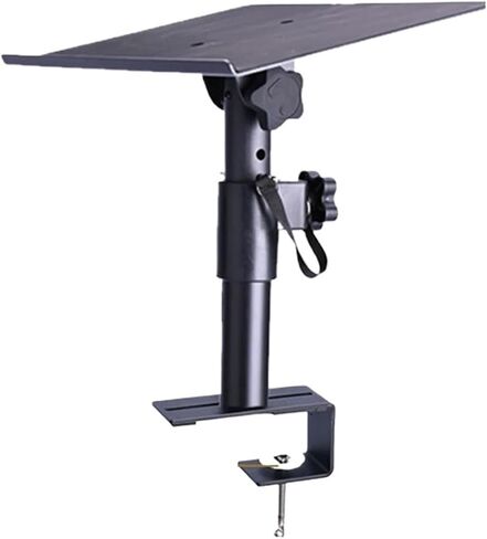 XP-07 Height Adjustable Speaker Table Stand with Tray 0-50mm with Large Clamp Base to Move Along The Base in Saudi Arabia