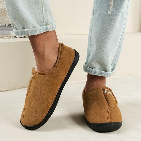 Womens Mens Slippers Adjustable Diabetic House Slippers Wide House Shoes for Walking Outdoor Indoor in Saudi Arabia