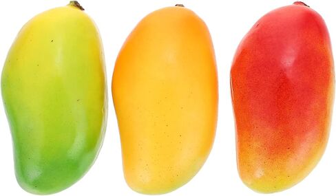 3Pcs Simulation Mangoes Photography Props Artificial Mangoes Lifelike Fruit Decorations in Saudi Arabia