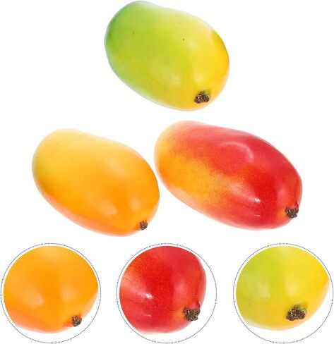3Pcs Simulation Mangoes Photography Props Artificial Mangoes Lifelike Fruit Decorations in Saudi Arabia