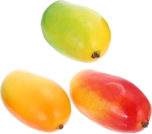 3Pcs Simulation Mangoes Photography Props Artificial Mangoes Lifelike Fruit Decorations in Saudi Arabia