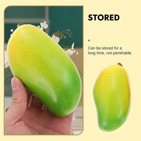 3Pcs Simulation Mangoes Photography Props Artificial Mangoes Lifelike Fruit Decorations in Saudi Arabia