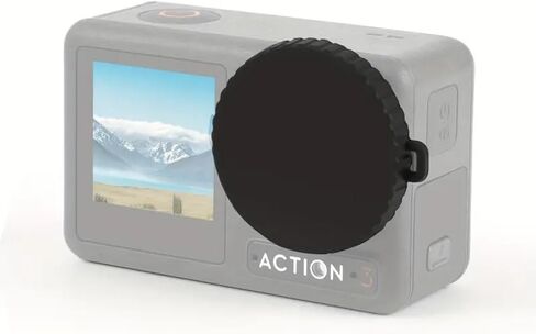 Durable Scratch-Resistant Lens Cover – Lightweight, Black Protective Accessory for Sports Cameras，Compatible with DJI Action5pro/4/3 in Saudi Arabia