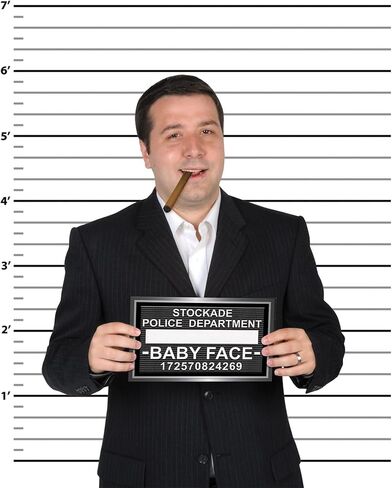 لافتات ممتعة للصور من Beistle Speakeasy - 24 حزمة، زخارف حفلات الحظر لمدة 20 ثانية، علامة دعائم ورقية لكشكة صور العصابات العتيقة وFlapper للاحتفالات بموضوع عصر الجاز، 6½" × 10½" in Kuwait