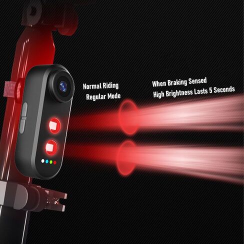 Bewinner 1080P Bike Camera with Tail Light, 140 Wide Angle Action Camera, APP Control, Loop Recording, IPX6 Cycling Video Recorder with Mount for Mountain Road Bike in Saudi Arabia