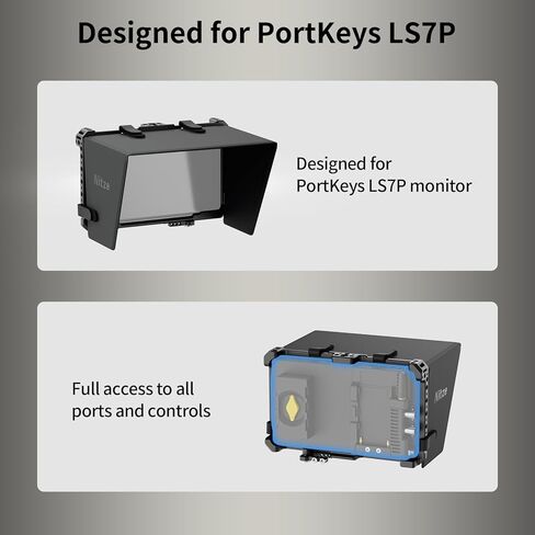 مجموعة قفص شاشة Nitze لـ PortKeys LS7P، مع غطاء شمسي ومشبك كابل HDMI - JT-I06B in Kuwait