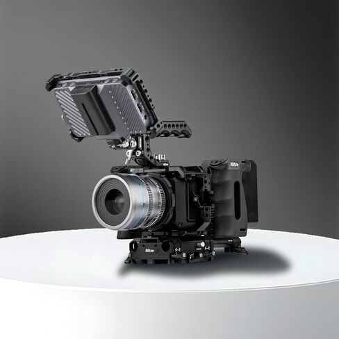 قفص كاميرا Nitze لـ Z CAM E2N، مع قضبان ناتو مدمجة وفتحات تركيب متعددة ومشبك كابل HDMI - T-Z04A in Kuwait