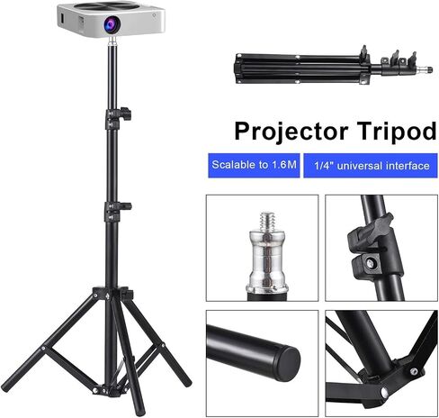 Projector Tripod Retractable Aluminum Alloy Portable Stand Adjustable Height Suitable for LCD Projects in Saudi Arabia