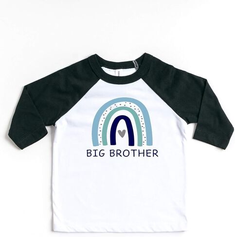 Big Brother/Blue Rainbow Toddler Boy Raglan Tee in Saudi Arabia