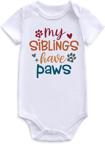 my siblings have paws Baby Clothes gender neutral funny baby clothes girl boy in Saudi Arabia