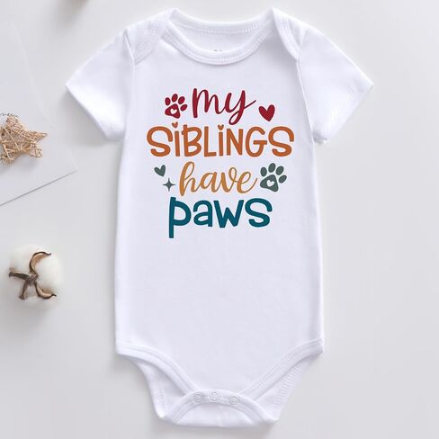 my siblings have paws Baby Clothes gender neutral funny baby clothes girl boy in Saudi Arabia