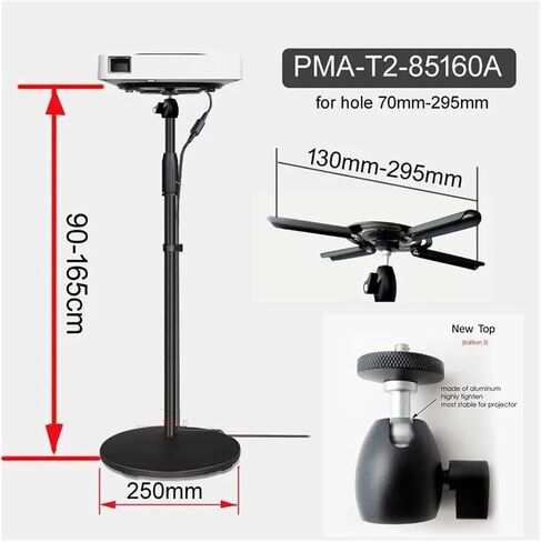 85-160CM T2-85160A 10kg Powerful Projector Desktop Stand with Tray(PMA-T2-85160A) in Saudi Arabia
