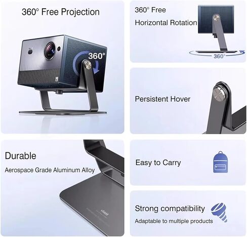 PTZ D6 Projector 360° All-Round Desktop PTZ Bracket Suitable for C1 Pro C1S Projector in Saudi Arabia