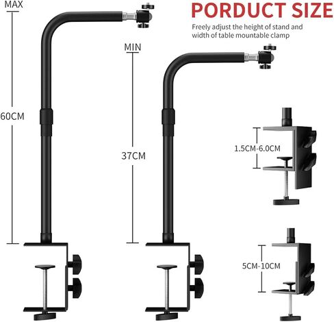 Desktop C-Stand Flexible Shape mounting Metal Bracket 5 kg Load Support Ball Head in Saudi Arabia