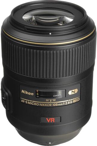 Nikon AF-S VR Micro-NIKKOR 105mm f/2.8G IF-ED Macro Lens (2160) + Filter Kit + Cap Keeper + Cleaning Kit (Renewed) in Saudi Arabia