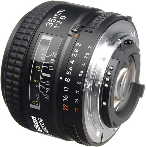 عدسة نيكون AF NIKKOR 1923 مقاس 35 مم f/2D مع تركيز تلقائي لكاميرات نيكون DSLR، أسود in Saudi Arabia