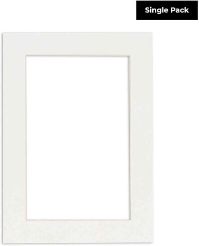 16x20 Mat for 12x18 Photo - Precut Textured White Picture Matboard for Frames Measuring 16 x 20 Inches - Bevel Cut Matte to Display Art Measuring 12 x 18 Inches - Acid Free ONE MAT in Saudi Arabia