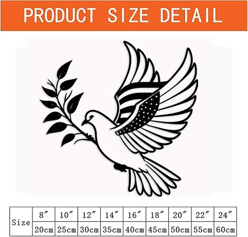 Personalized Peace Dove LED Metal Wall Art, Dove of Peace Olive Branch Metal Sign, Custom Family Last Name,Olive Branches Peace Black Outline White Dove Wall Decor,Living Room, Bedroom,Foyer Decor in Saudi Arabia