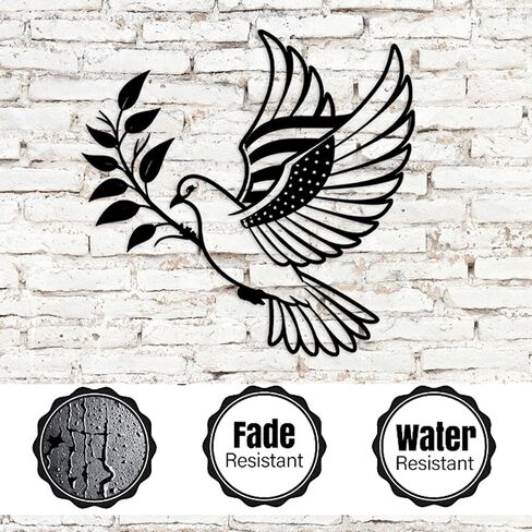 Personalized Peace Dove LED Metal Wall Art, Dove of Peace Olive Branch Metal Sign, Custom Family Last Name,Olive Branches Peace Black Outline White Dove Wall Decor,Living Room, Bedroom,Foyer Decor in Saudi Arabia