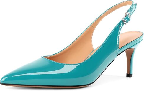 SAMMITOP Women's Pointed Toe Slingback Shoes Kitten Heel Pumps Comfortable Dress Shoes in Saudi Arabia