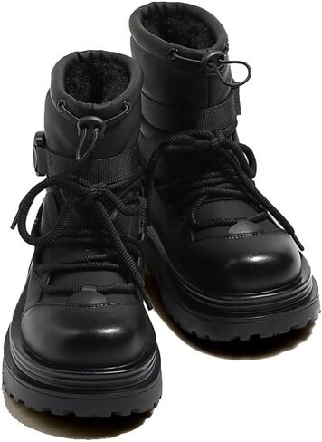 Women's mid-rise boots, lace-up snow boots, women's non-slip platform winter outdoor boots in Saudi Arabia