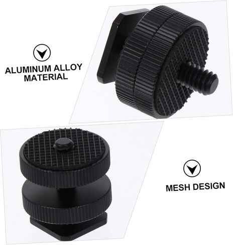 3Pcs Dual Hot Shoe Mount Adapter Flash Bracket for Tripods Cameras LED Lights and Monitors Durable Design in Saudi Arabia
