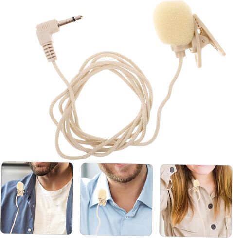 SUPVOX 2pcs Lavalier Microphone Clip Recording Mic for Video Portable Wired Lapel Microphone for Phone Interview and Singing Professional Audio Performance in Saudi Arabia