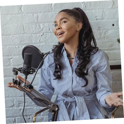 Yardwe 1set Clip Lavalier Microphone Noise Reduction for Phone Recording Omnidirectional Sound Quality Portable Design for Interviews and Vlogging in Saudi Arabia