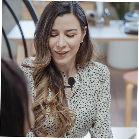 Yardwe 1set Clip Lavalier Microphone Noise Reduction for Phone Recording Omnidirectional Sound Quality Portable Design for Interviews and Vlogging in Saudi Arabia
