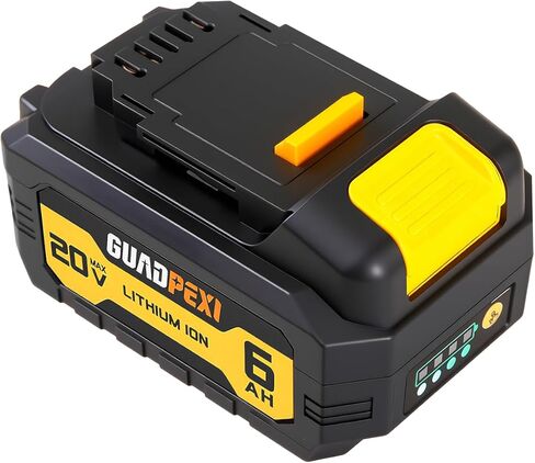 بطارية بديلة عالية السعة 20 فولت 6.0 أمبير في الساعة لأدوات DeWalt 20V Max، 2 حزمة من الدرجة A Li-ion، متوافقة مع DCB200/201/203/204/207، وقت تشغيل طويل وأداء عالي in Kuwait