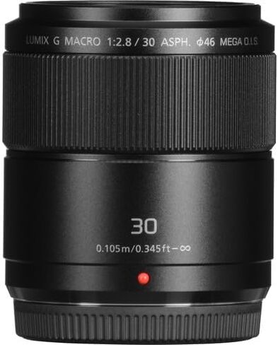 Panasonic Lumix G Macro 30mm f/2.8 Mega Lens (H-HS030) Bundle Including: 3-Piece Filter Kit, Lens Caps, Lens Pouch, Cap Keeper, Full Cleaning Kit in Saudi Arabia