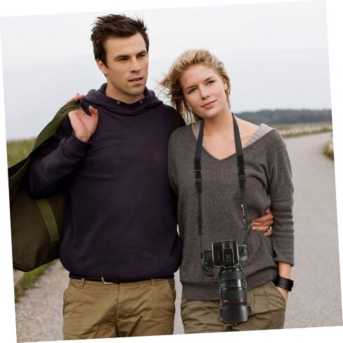Angoily Adjustable Camera Strap Stylish Neck and Shoulder Sling for and Mirrorless Cameras for Photographers Comfortable Fit for Heights in Saudi Arabia