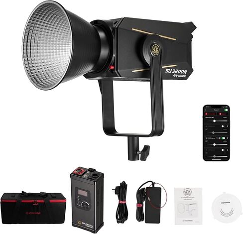 مصباح فيديو LED IFOOTAGE SL1 320DN، إضاءة LED مستمرة مع ضوء نهاري 5600 كيلو، CRI 98+، سطوع 56000lux @ 1m، 8 تأثيرات ضوئية، تحكم في التطبيق، لتسجيل الفيديو الاحترافي in Saudi Arabia