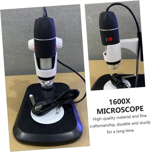 Portable USB Digital Microscope with LED Light Black Magnifier for Detailed Observation Lightweight Electron Loupe for Home School Education in Saudi Arabia