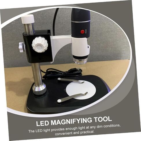 Portable USB Digital Microscope with LED Light Black Magnifier for Detailed Observation Lightweight Electron Loupe for Home School Education in Saudi Arabia
