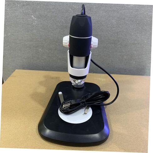 مجهر إلكتروني محمول من Artibetter مزود بإضاءة LED ومكبر USB لعملة المجوهرات والاختبارات الصناعية مناسب لهواة الجمع والاستخدام التعليمي باللون الأسود in Kuwait